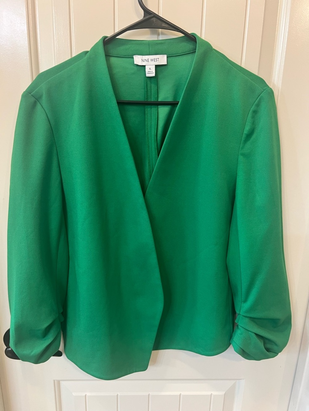 Nine West Vibrant Green Open Front Jacket